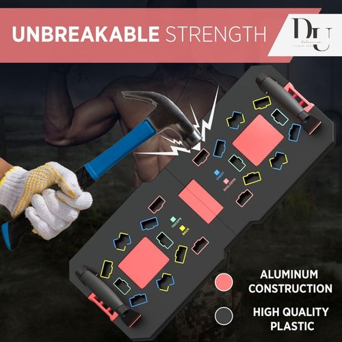 Perfect Push Up Handles, Portable Gym Equipment - Fit Home Gym, Push Up Board, Black