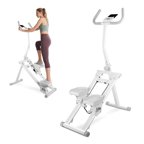 Stair Stepper for Home Gym, Vertical Climber Machine for Full Body Workout, Folding Vertical Climber Cardio Exercise Machine Stair Climber with Adjustable Step Range Handlebar & Pedals for Women & Men