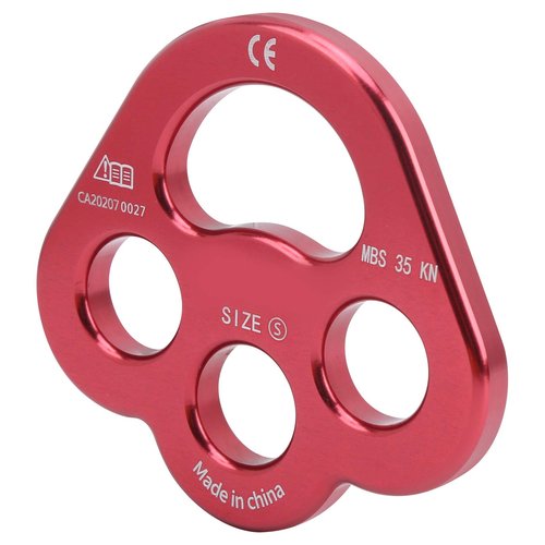 YOUTHINK 3 Holes Rigging Plate, Aluminum Alloy Descender Plate Multi Anchor Plate for Yoga Hammock Descender Rock Climbing
