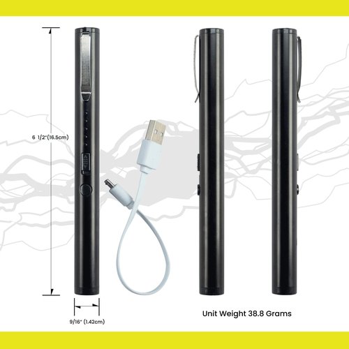 Vexor Storm Pen S3001 Personal Safety Device - Sleek and Discreet Rechargeable with LED Light - Pocket Sized - Safety Switch and USB Charging - Includes Training Guide