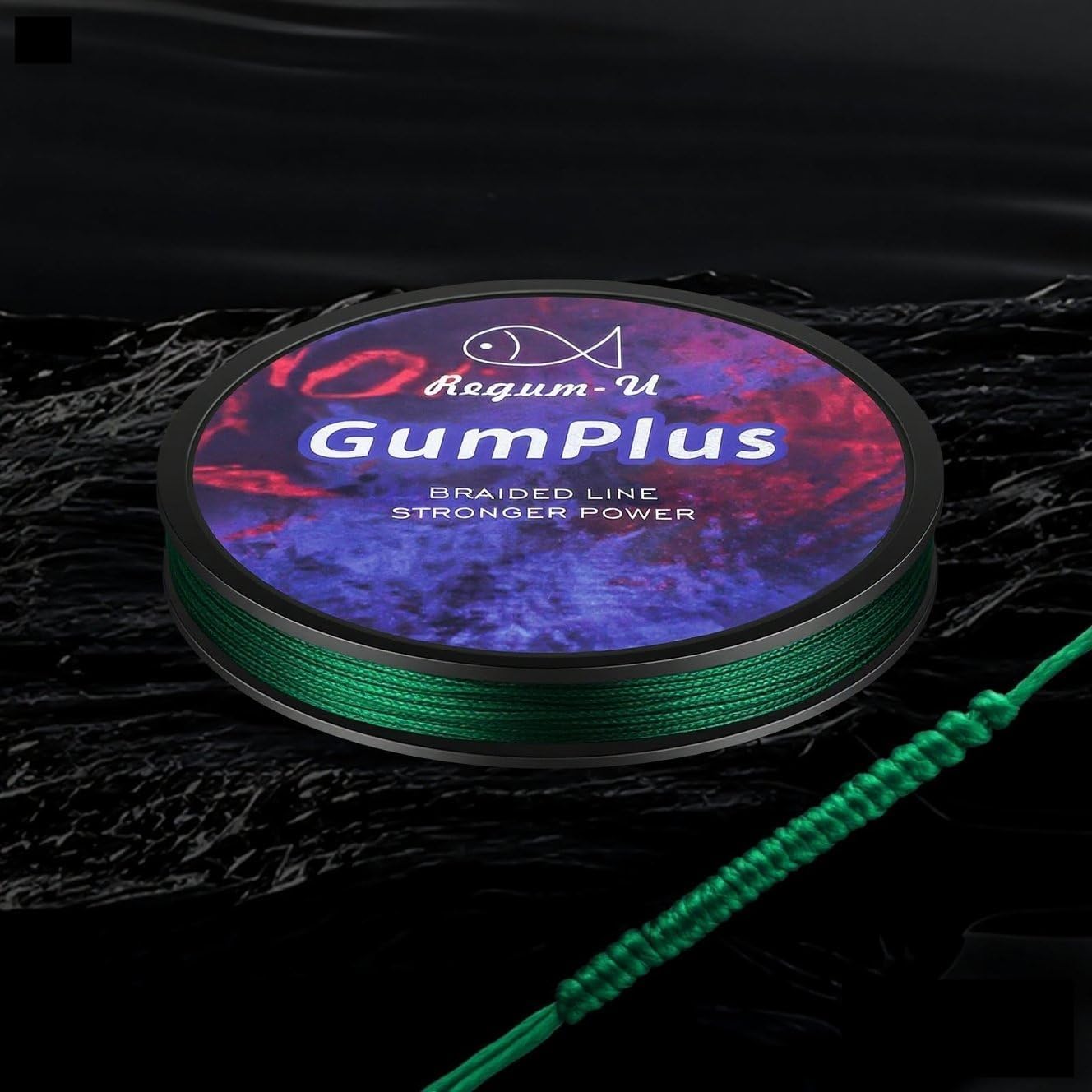 Regum-U GumMAX 150 Yards/20 LB 8X Braided Fishing Line Abrasion Resistant Superline Zero Stretch & Smaller Diameter Confuse & Never Fade in Saltwater and Freshwater (Dark Green,20LB-150yards)