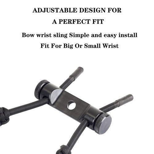 KURUGEILI Archery Bow Sling Adjustable Wrist Sling Strap Braided Bow Sling for Compound Bow Hunting Shooting