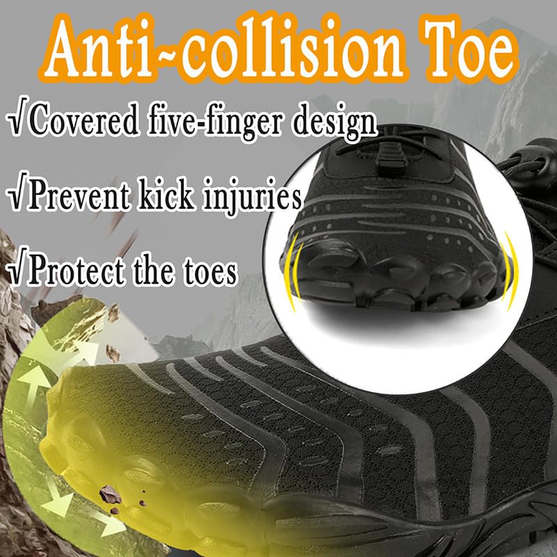 Minimalist Water Shoes for Men Women Wide Toe Box Zero Drop Cross-Trainer Hiking Workout - White, 9 Women / 8 Men