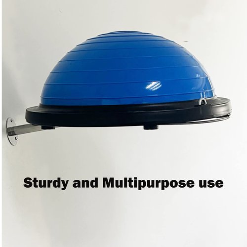 Wall Mounted Stainless Steel Exercise Ball Holder, Sturdy Yoga Ball Storage Rack, Stability ball Display Holder, for Exercise/Yoga/Stability Balls 32 cm to 86 cm (13" to 34"), With mounting screws