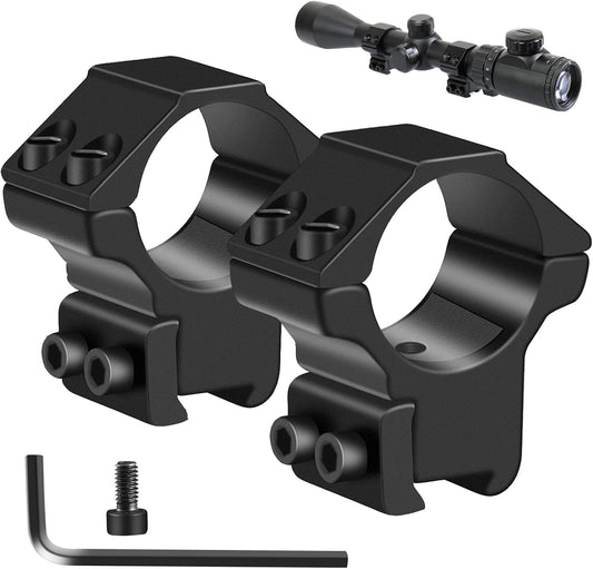 1'' Dovetail Scope Rings, 2 Pack High Profile or Medium Profile 1 Inch Scope Mount Rings for 11mm Dovetail Rails