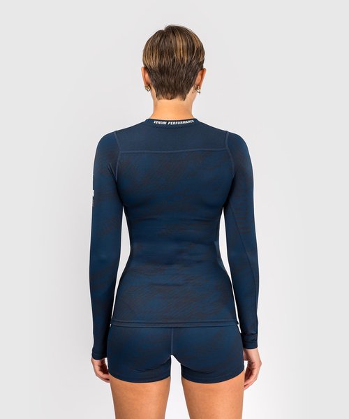 Venum Women's Standard Fight Week Performance Long Sleeve Rashguard, Oceanic Blue