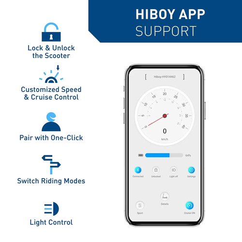 Hiboy S2 Pro Electric Scooter, 500W Motor, 10" Solid Tires, 25 Miles Range, 19 Mph Folding Commuter Electric Scooter for Adults