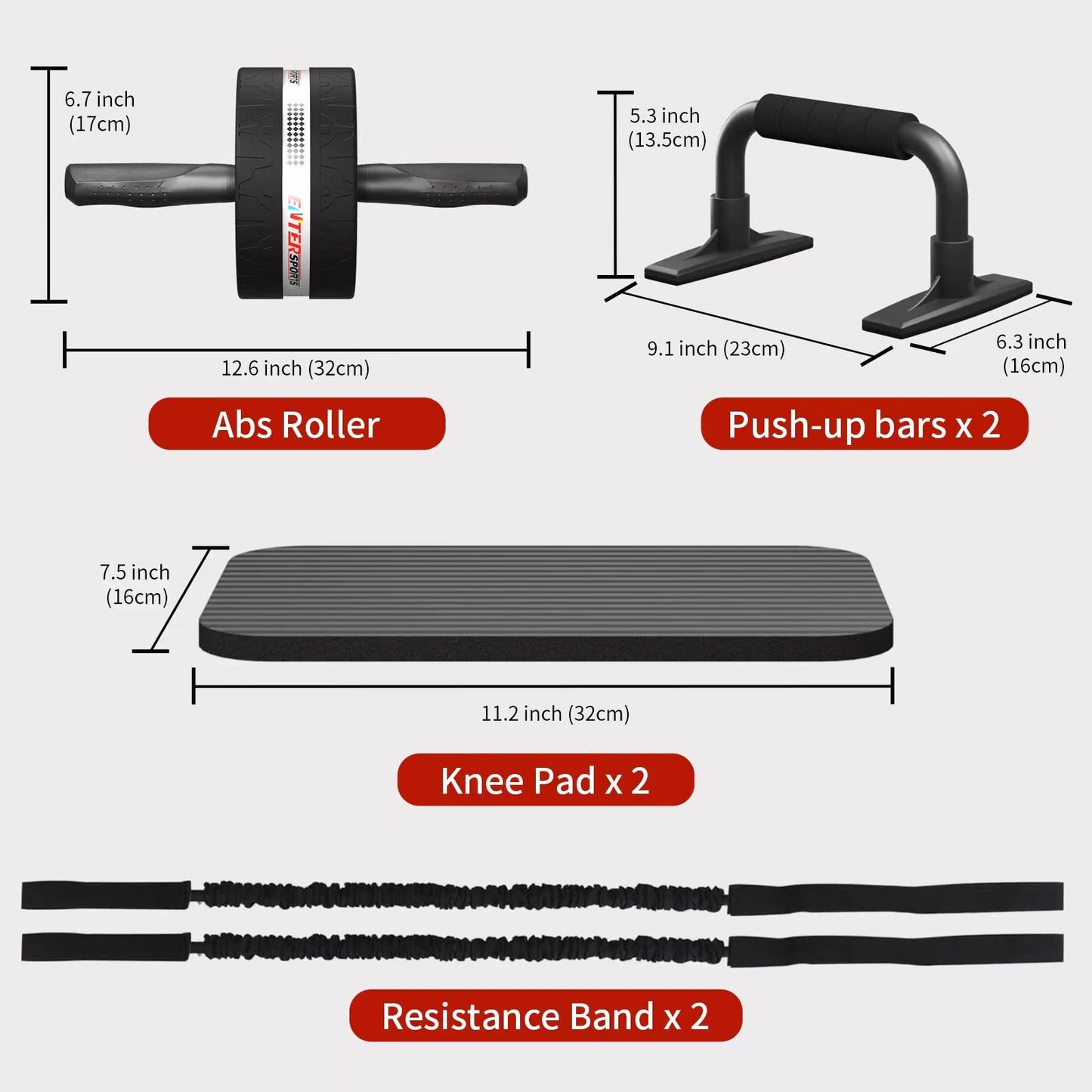 Ab Roller Wheel for Abs Workout - Abdominal Exercise Equipment with 2 Knee Pads for Home Gym, Core Strength Training, Fitness Equipment for Men & Women (Black)