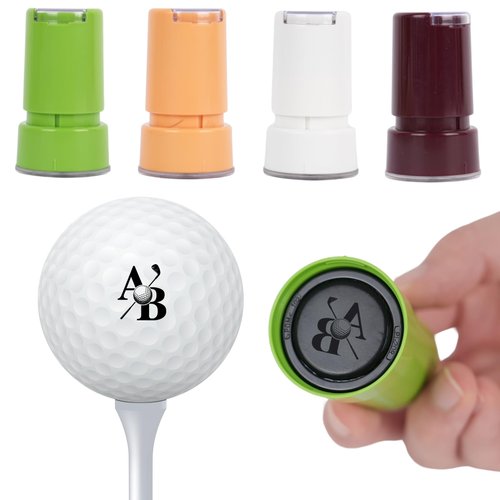 Terwex Custom Golf Ball Stamp - Personalized Golf Ball Markers with Waterproof Ink - Unique Design Golf Balls Marking Tool - Father's Day Golf Gift for Golfers Dads Retirement Golf Accessories(Green)