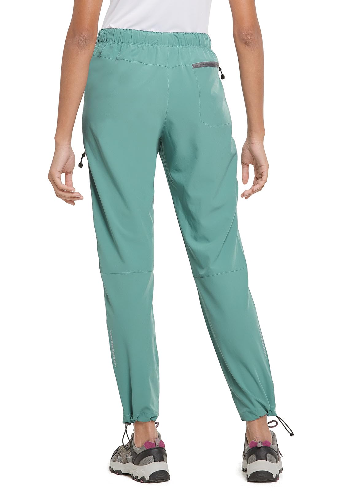 baleaf Cargo Pants for Women Petite Joggers Lightweight Quick Dry Pant Water Resistant 27'' Travel Workout Athletic Trip 27''-Pond XL