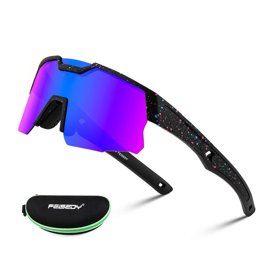 FEISEDY Teens Baseball Sunglasses Sports Cycling Glasses for Youth Polarized UV400 Boys Girls Age 8-14 B0093