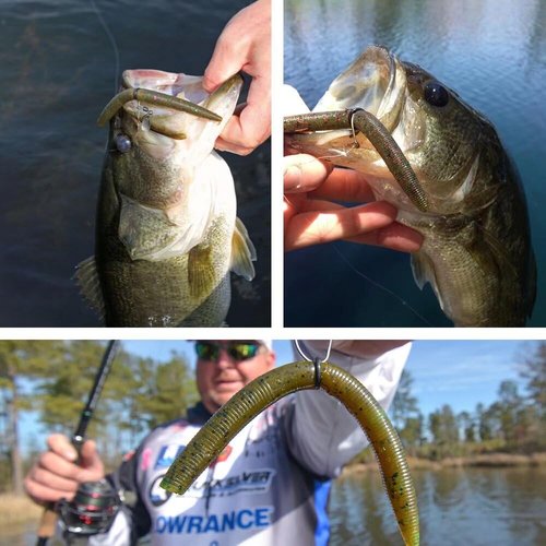 Fishfun Wacky Rig Tool with Silicone O Rings, 100Pcs for 3"-4" Senko Worms and 100Pcs for 5"-7" Worms. Easy Installation and Great Protection of Your Plastic Worms