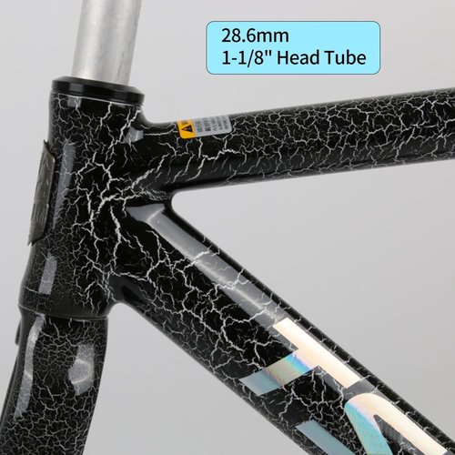 BSFHQS 700C Fixed Gear Bike Frameset 49 52 55 58CM Aluminum Alloy Bike Frame Racing Track Bike C Brake Frame 100/120mm Quick Release(Black Gray,52cm)