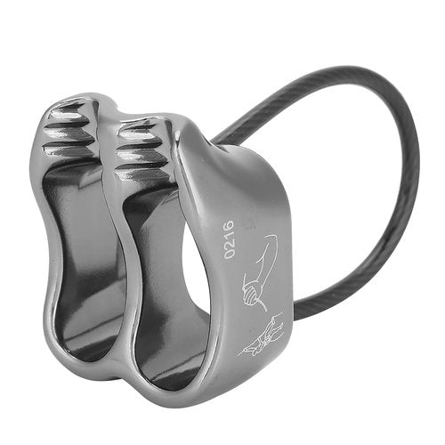 HERCHR Climbing Descender, Aluminium Alloy Rock Climbing Rappel Belay Equipment Down Device Protector Downhill Descent Control Kit for Rescue, Outdoor Training