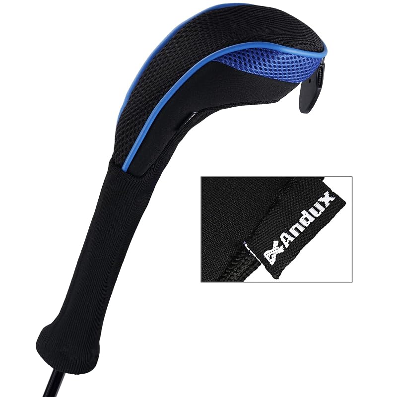 Andux 4 Pack Long Neck Mesh Golf Hybrid Club Head Covers CTMT-01 - Dial No. 3–X, Pull-On