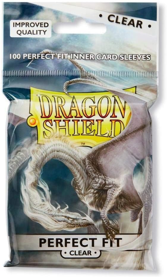 2 Packs Dragon Shield Inner Sleeve Clear Standard Size 100 ct Card Sleeves Individual Pack