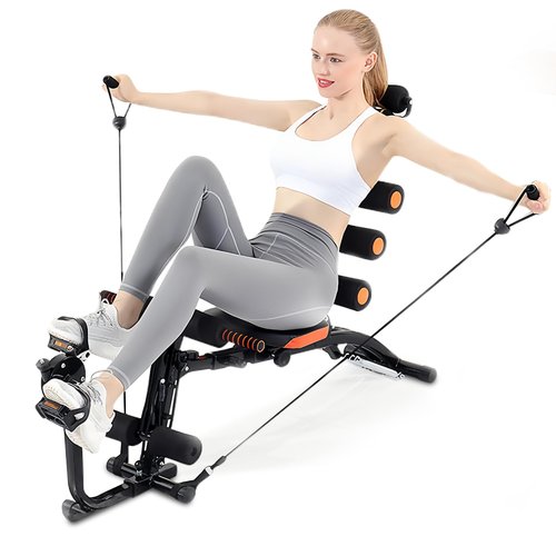Abdominal Workout Bench – Adjustable Sit-Up Machine with Leg Lock & Dumbbell Holder – Home Gym Core Trainer for Abs, Crunches, Leg Raises – Foldable, Heavy-Duty Steel Frame – Max Weight 300LB