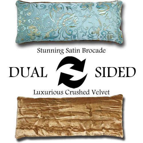 Candi Andi Handmade Luxe Serenity Eye Pillow - All-Natural Flaxseed - Unscented – Weighted Eye Mask for Yoga, Meditation, Hot & Cold Therapy - Blue Lagoon - TEP-BL