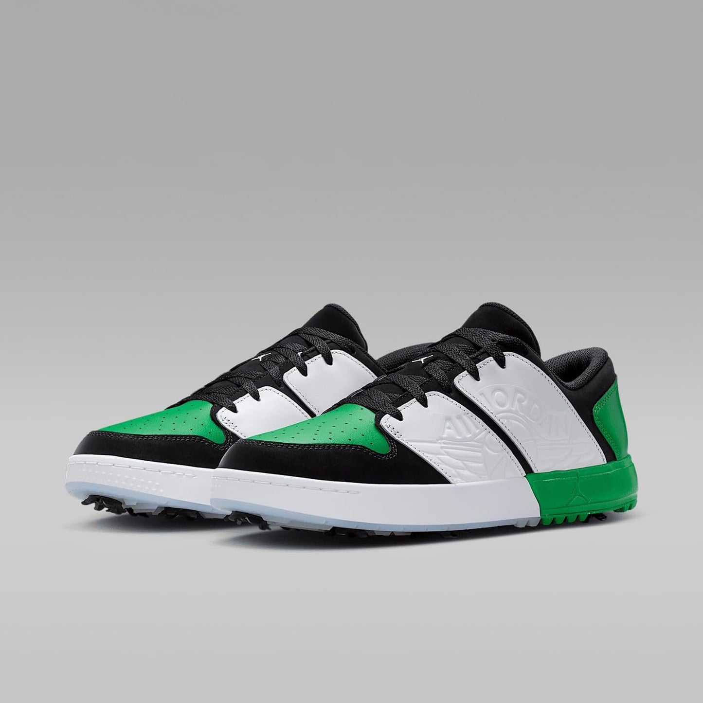 Jordan NU Retro 1 G Golf Shoes (FZ4153-001, Black/University Red/Blue Tint/White)