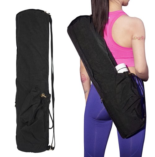 EnjoyActive Yoga Mat Bag | Premium, Waterproof, Multi Pockets, Adjustable Strap | 1/4 1/3-Inch Thick Yoga Mat Carrier | Perfect Yoga Bag to Gym Class Beach Park Travel for Women & Men