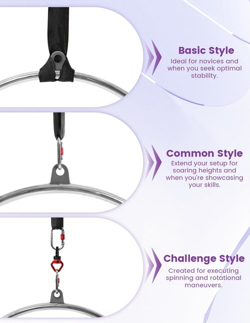 Murago Aerial Lyra Hoop Kit 90cm, 32mm Thick, Maximum Load 460 LBS, Yoga Equipment Set with Hardware Kit for Yoga Dance, Aerial Fitness