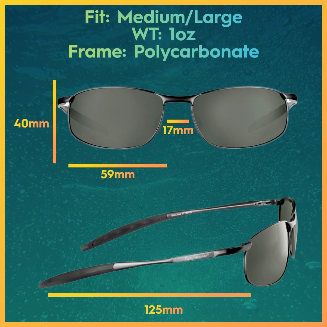 Flying Fisherman San Jose Polarized Sunglasses for Men, Women, Fishing, Boating, Outdoor Sports, 100% UV Protection