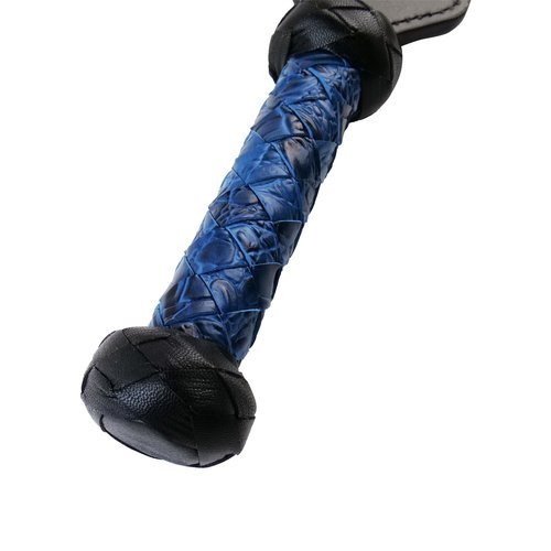 Horse Whip for Equestrianism Traning Short Paddle Riding Whip Blue PU Leather