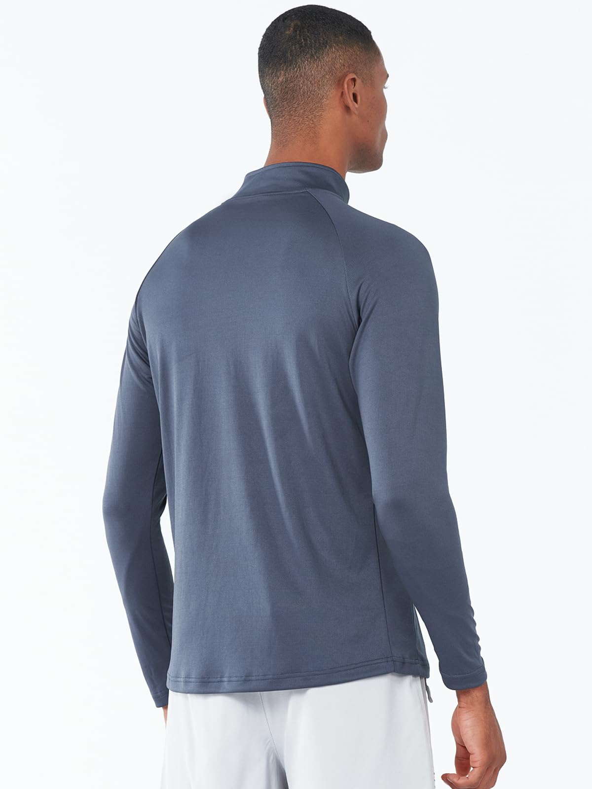 NORTHYARD Men's Quarter Zip Pullover Athletic Running 1/4 Zip Long Sleeve Pullovers Quick Dry Lightweight Tennis Gym Shirts COOLGREY XL