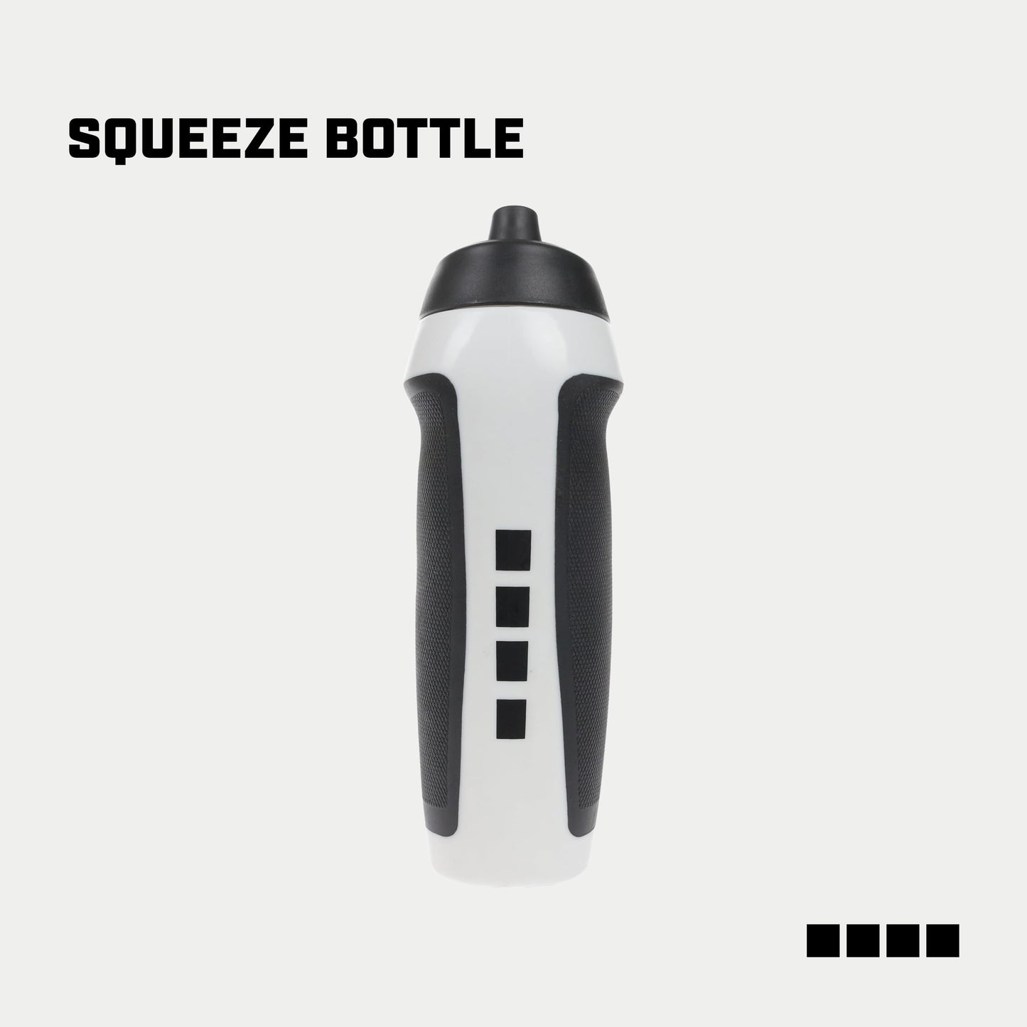 Capelli Sport Sports Water Bottle, Plastic Squeeze Water Bottle with Easy Open Nozzle and Grip Panels, White
