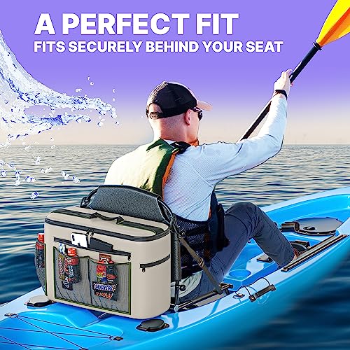 Kayak Cooler Behind Seat Waterproof Grey for Kayaking