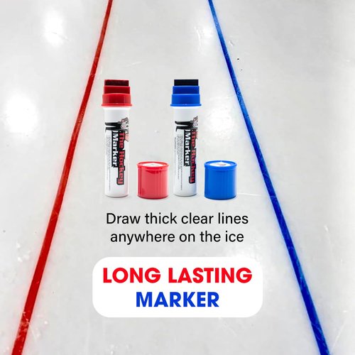 Easy Crease The Hockey Marker - Worlds Best Marker for Writing on The ice (Red)