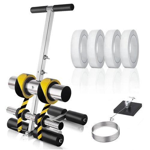YTQHERQR Court Line Tape Machine, Tape Line Striping Machine, Floor Marking Machine, Height 27.56-32.28 inches for Tiles, Concrete, Asphalt or Driveway You Can Draw The Lines Curves Circles You Want