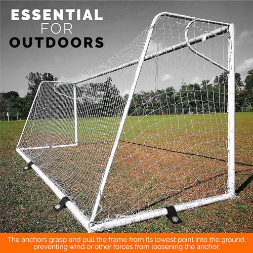 6 x 12-Inch Heavy Duty Trampoline Anchors Set for High Wind Stability
