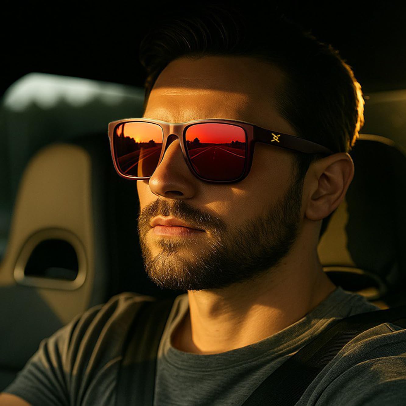 xnito Forge Men's Carbon Fiber Sunglasses – Revo Polarized UV400 Sport Sunglasses for Driving, Fishing & Outdoors – Anti-Fog and Anti-Scratch, Built to Last for Life