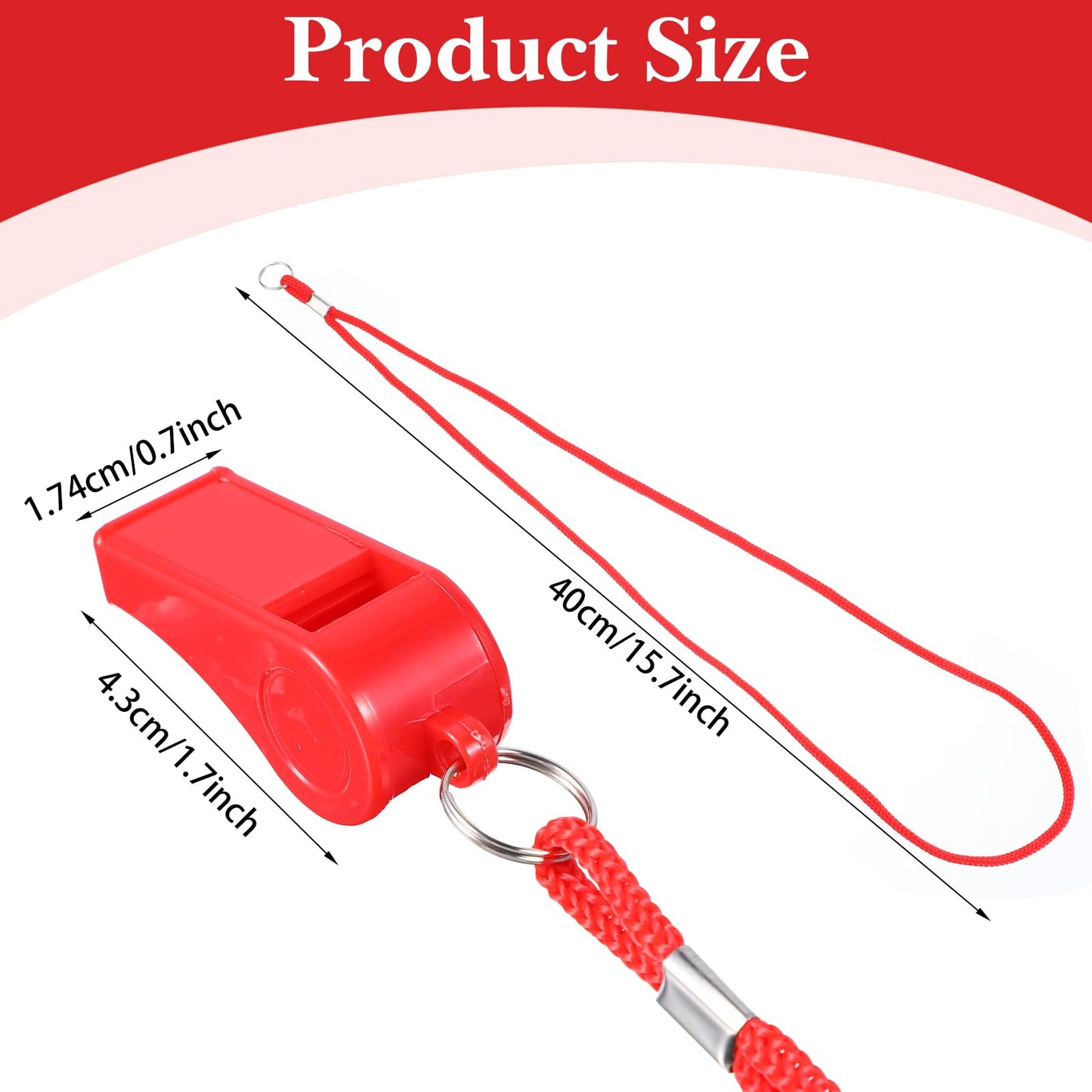 Neyauo 12PCS Emergency Whistles with Lanyard 120dB, Sports Whistle