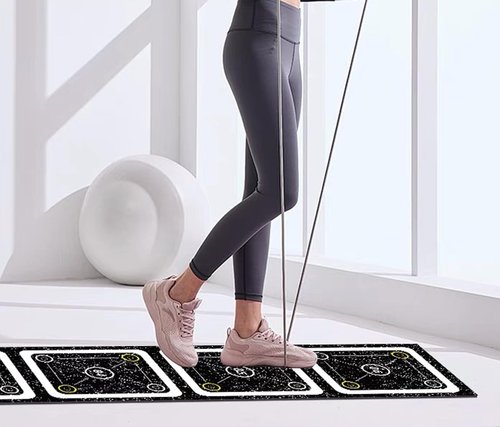 HUAGHEE Rubber Agility Ladder 15 Ft Non-Slip Speed Agility Training Ladder for Soccer Footwork Training，Flat Agility Ladder for Children's Physical Training Equipment (15 ft)