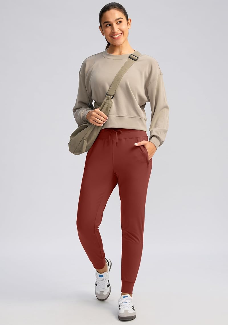 Savannah Large G Gradual Women's Joggers with Zip Pockets, High Waist Athletic Sweatpants
