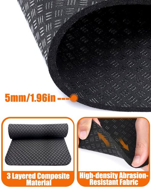 3PCS Treadmill Mat,Compatible with Treadmill,Treadmill Mat for Carpet Floors