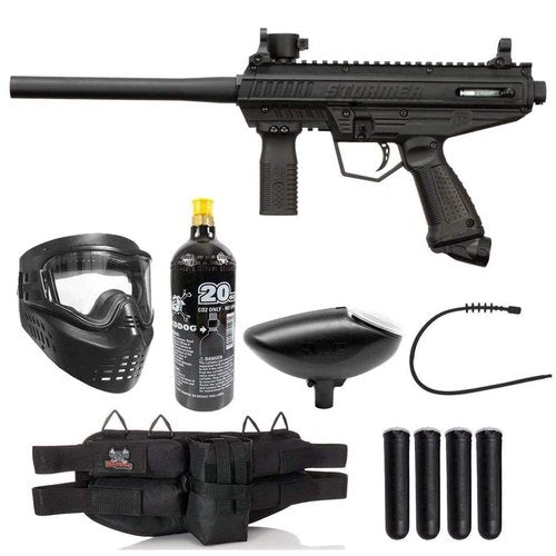 Maddog Tippmann Stormer Basic Silver Paintball Gun Marker Starter Package - Black