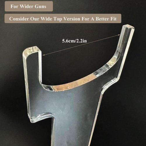 LITAITAI 1Pack Rifle, Long Gun Display Stand,Clear Acrylic Gun Presentation Stands,Shotgun Holder,Hunting Gun Display Rack (6&8 in)