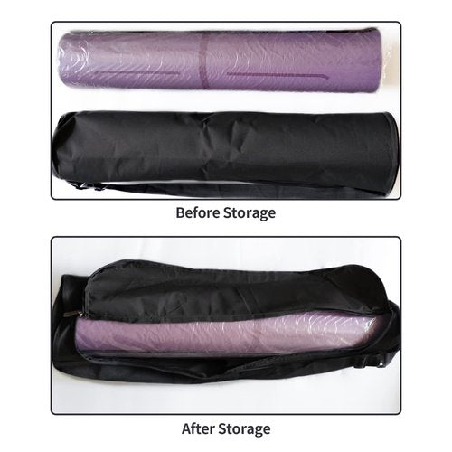 Ogetok Yoga Mat Bag, Full Zip Exercise Yoga Mat Carrier Bag with Adjustable Strap, Waterproof Yoga Mat Carry Bag Strap for Most Yoga Mats to Gym Class Beach Park Travel for Women & Men (Black)