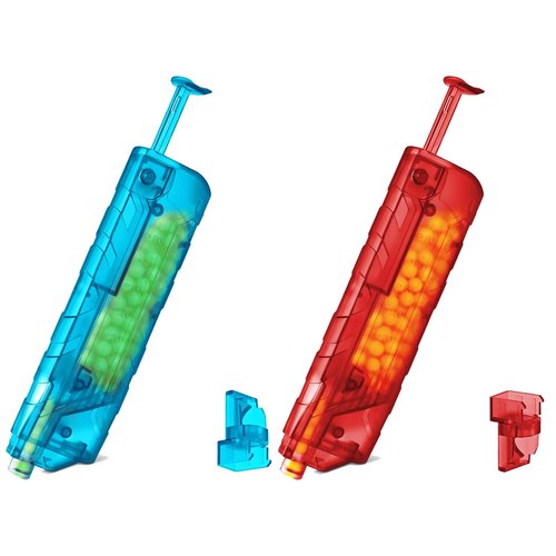 Airsoft Speed Loader 6mm BBS with Adapter 100 Rounds Quick Loading - Blue+Red