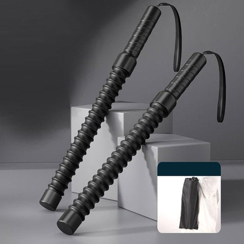Battle Rope, 2Pcs Battle Ropes for Home Gym, Ropeless Weighted Battle Ropes, Professional Portable Black Exercise Rope for Indoor Outdoor Home Gym Office Strength Workout (Rope with Bag)