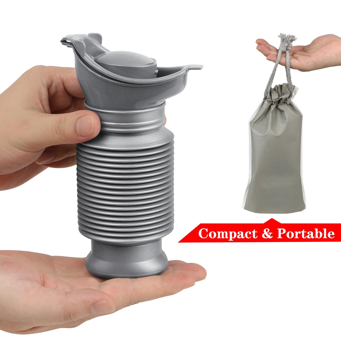 Pee Bottles For Men,Adjustable Urine Bottle With Disposable Replacement Bags,Car Pee Bottle For Men And Women,750ml,Leakproof,2-Piece Set Emergency Urinal For Road Trips,Traffic Jams And Camping