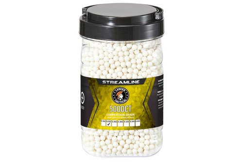 Lancer Tactical 5,000 Round 6mm Airsoft Pellets 0.20g-0.32g, Bucket Size Tracer BB - Made in Taiwan (0.25g)