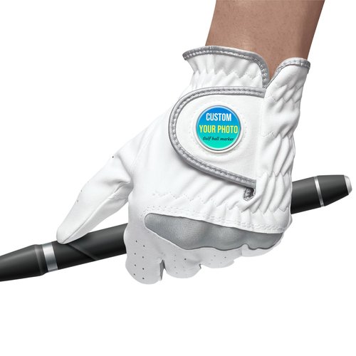 Custom Golf Gloves with Magnetic Ball Marker, Personalised Golf Gloves Men, Left Right Handed Golfers, Best Gifts for Golfers