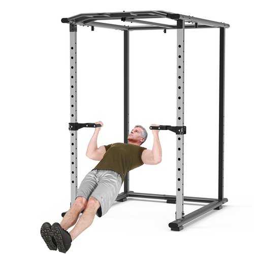 Kipika Y-Shaped Dip Bar for Power Cage with 5/8" or 1" Hole - Dip Bar Attachments for Home Gym - Heavy Duty Power Rack Attachments - Squat Rack Accessories for Strength Training (For 3" x 3" Power Rack with Foam Grips)