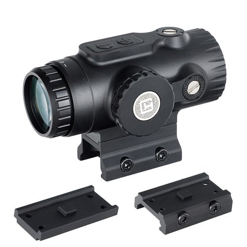 ohhunt 1X Prism Scope 2 MOA Circle Dot Red Green Retical Sight Three Style Mount Low Profile Absolute Co-Witness Lower 1/3 Co-Witness