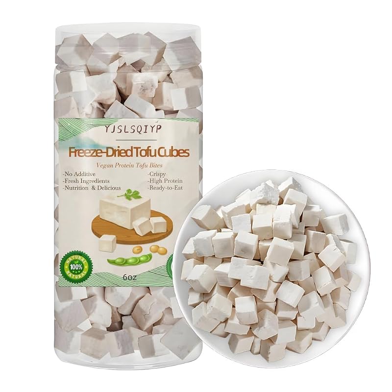 Freeze-Dried Tofu Cubes – High-Protein Vegan Meat Alternative, 6 oz