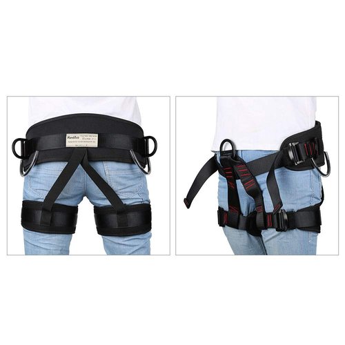 HandAcc Climbing belts, Thicken Professional Safety Belt for Caving Rock Climbing Fire Rescuing Rappelling Tree and Outdoor Adventure Activities